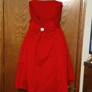 Red formal dress